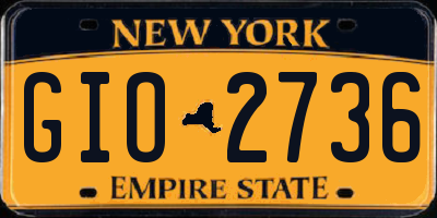 NY license plate GIO2736