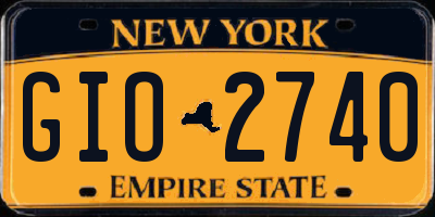 NY license plate GIO2740
