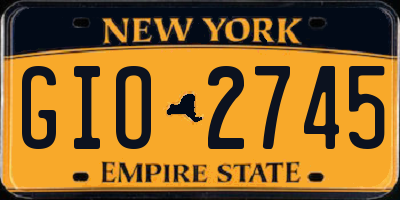 NY license plate GIO2745