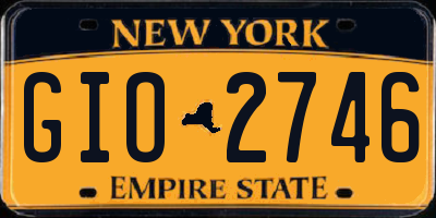 NY license plate GIO2746