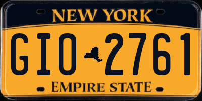 NY license plate GIO2761