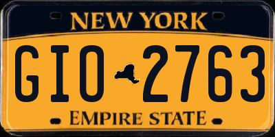 NY license plate GIO2763