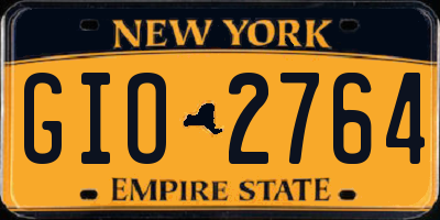 NY license plate GIO2764