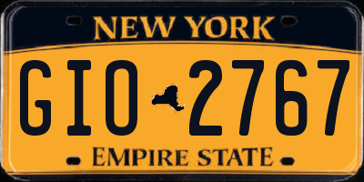 NY license plate GIO2767