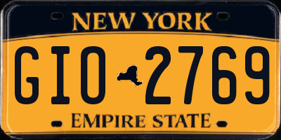 NY license plate GIO2769