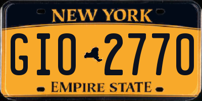 NY license plate GIO2770