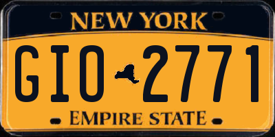 NY license plate GIO2771