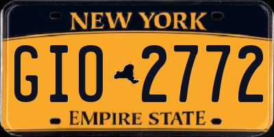 NY license plate GIO2772