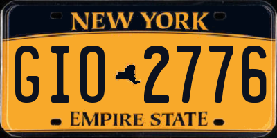 NY license plate GIO2776