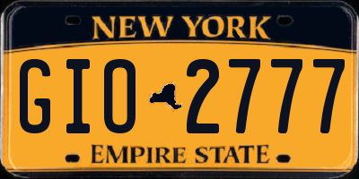 NY license plate GIO2777
