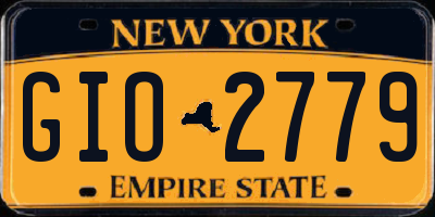 NY license plate GIO2779