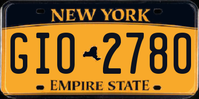 NY license plate GIO2780