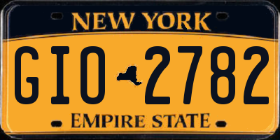 NY license plate GIO2782