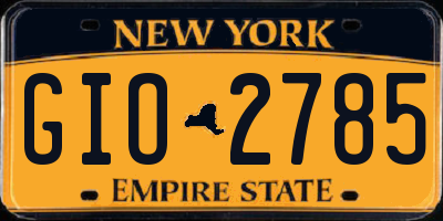 NY license plate GIO2785