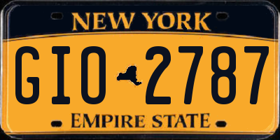NY license plate GIO2787