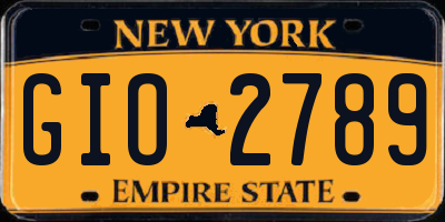 NY license plate GIO2789