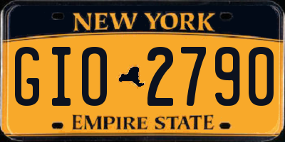 NY license plate GIO2790