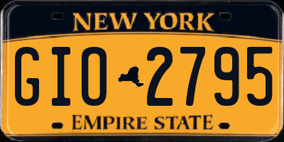 NY license plate GIO2795