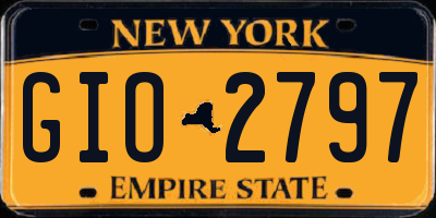 NY license plate GIO2797