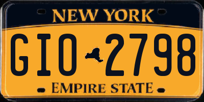 NY license plate GIO2798