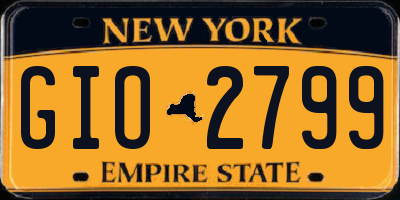 NY license plate GIO2799