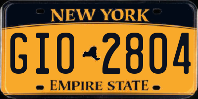 NY license plate GIO2804