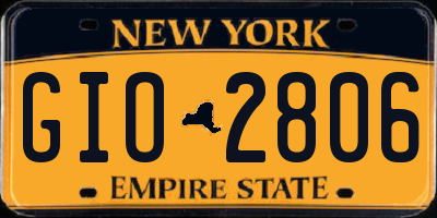 NY license plate GIO2806
