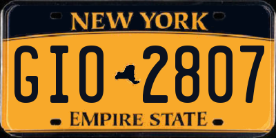 NY license plate GIO2807