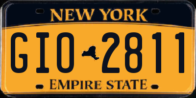 NY license plate GIO2811