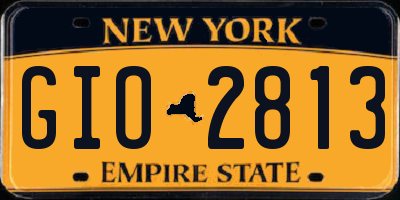 NY license plate GIO2813