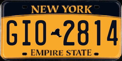 NY license plate GIO2814
