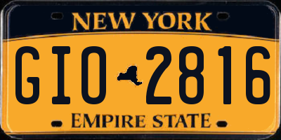 NY license plate GIO2816