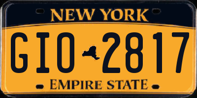 NY license plate GIO2817