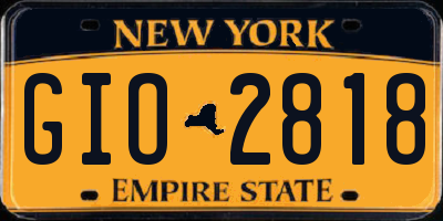 NY license plate GIO2818