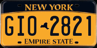 NY license plate GIO2821