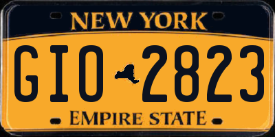 NY license plate GIO2823