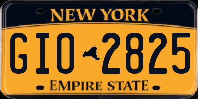 NY license plate GIO2825