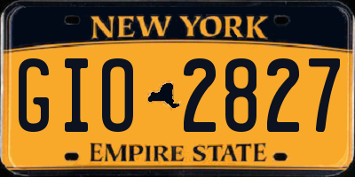 NY license plate GIO2827
