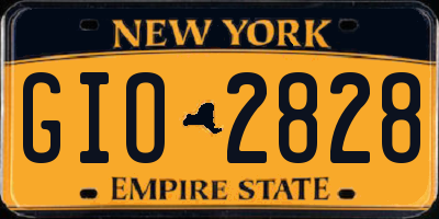NY license plate GIO2828
