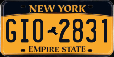 NY license plate GIO2831