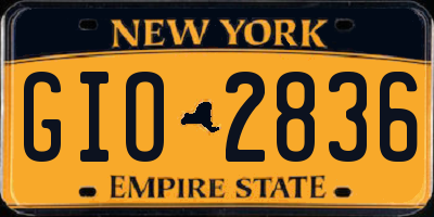 NY license plate GIO2836