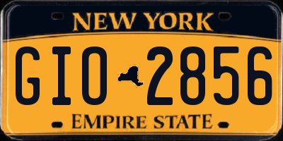 NY license plate GIO2856