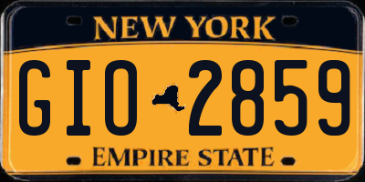 NY license plate GIO2859