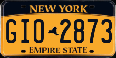 NY license plate GIO2873