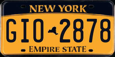 NY license plate GIO2878