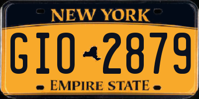 NY license plate GIO2879