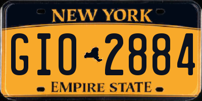 NY license plate GIO2884