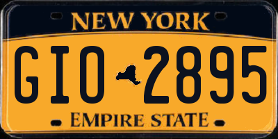 NY license plate GIO2895