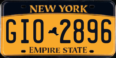 NY license plate GIO2896
