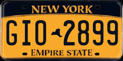 NY license plate GIO2899